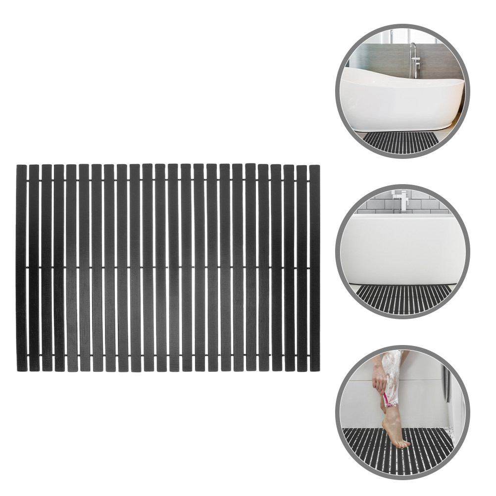 Bamboo Bath Mat - Alfombra de baño de bambú antideslizante