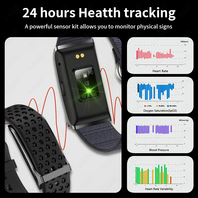 Reloj inteligente LIGE, Monito - Health Wellness Bracelet reseña y precio