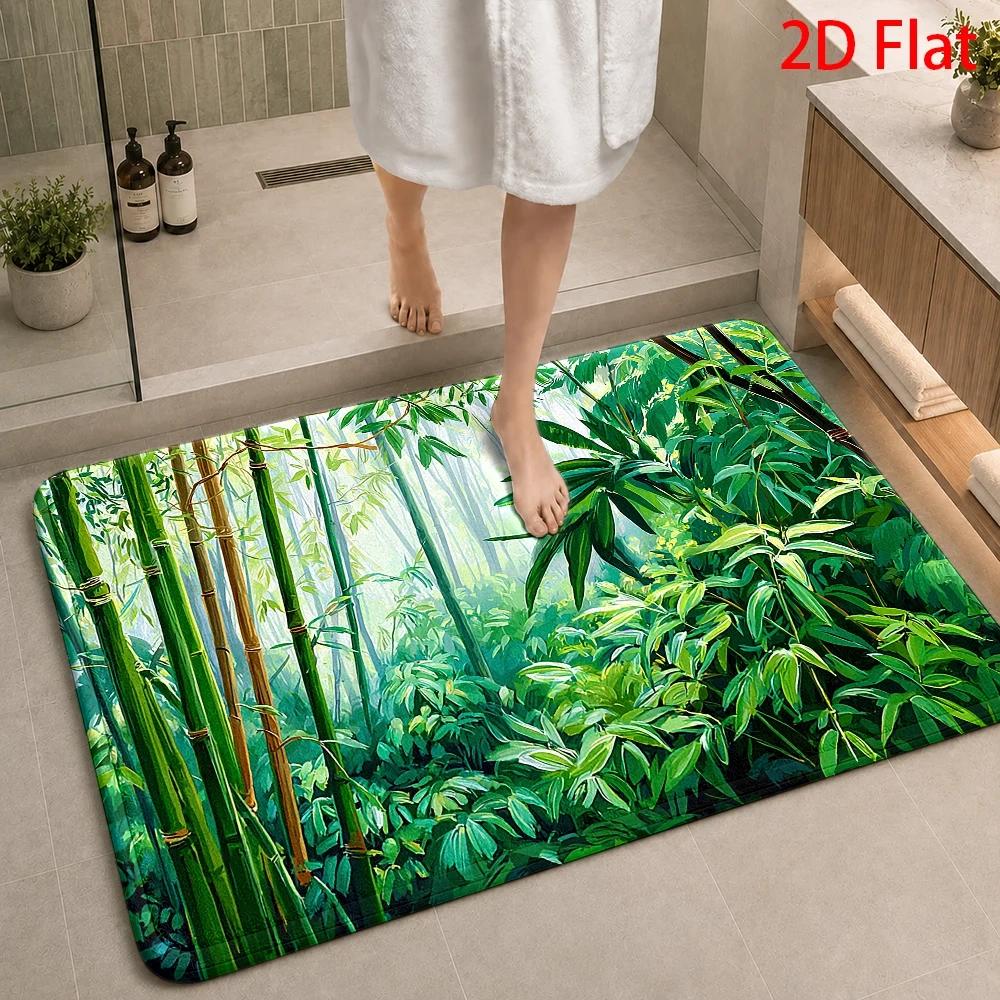 Alfombra de Baño con Patrón de - Bamboo Bath Mat reseña y precio