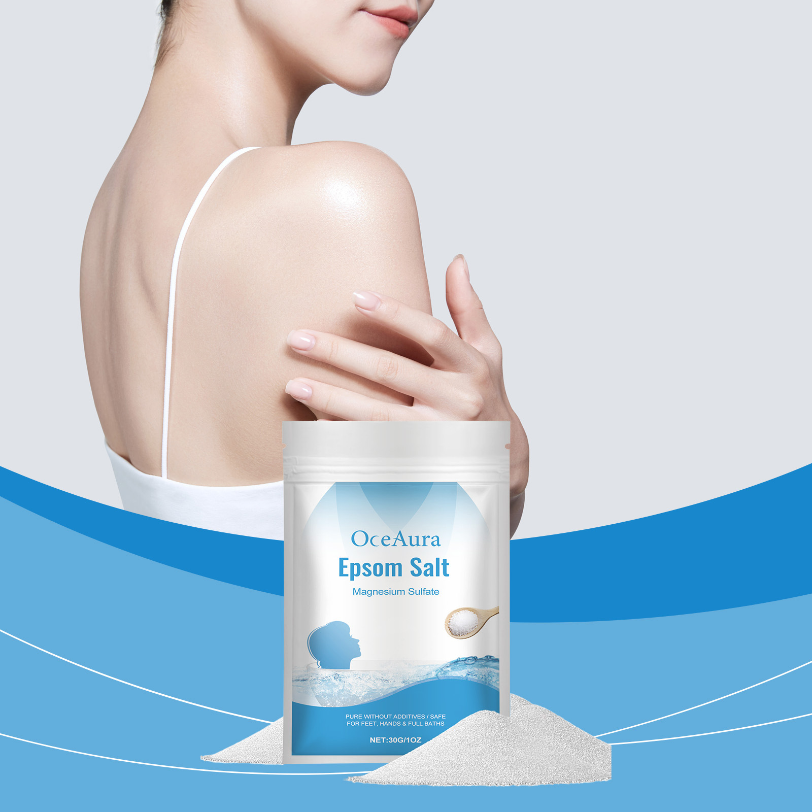 Epsom sal sulfato de magnesio  - Bath Salts Magnesium reseña y precio