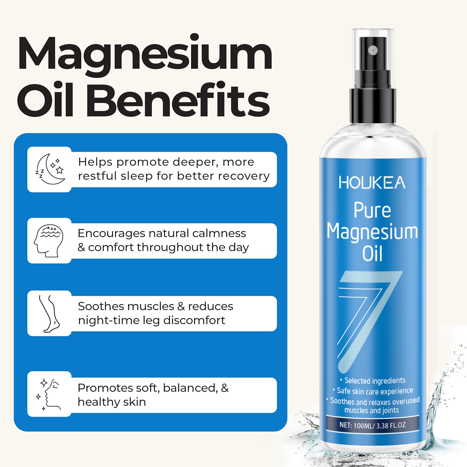 Spray de Aceite de Magnesio Pu - Bath Salts Magnesium reseña y precio
