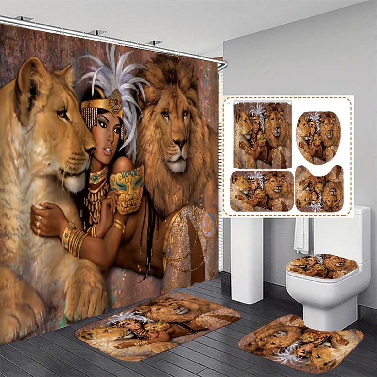 Juego de Baño Regal Royal Lion - Bamboo Bath Mat reseña y precio